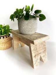 Handmade Wooden Stool - Rustic Plant Stand, Kitchen Footstool, Nursery Furniture, Child Seat Eco-Friendly Recycled Step Lover Gift