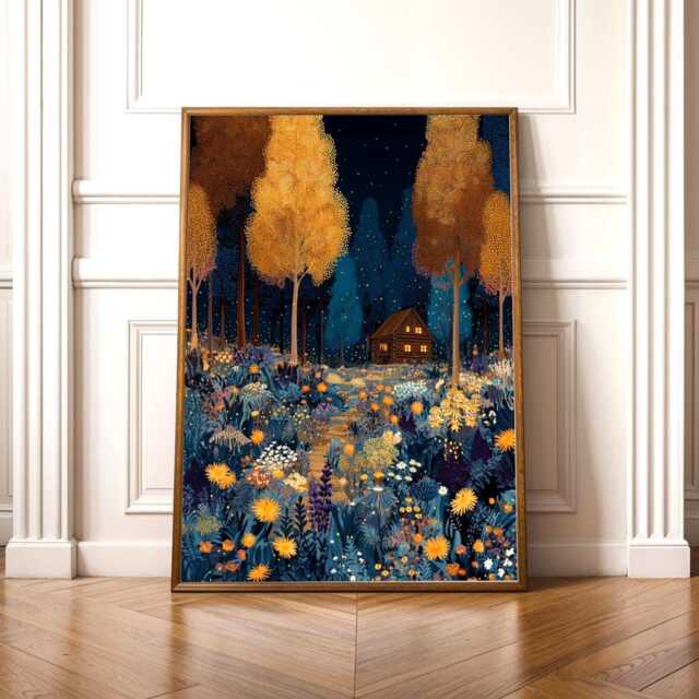 Modern Autumn Poster Moody Gallery Wall Fall Art Decor For Cozy Living Room Bedroom Office Or Seasonal Home Styling - image 1