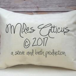 Personalized Baby Pillow Name & Copyright Date, Production Photo Prop For Baby, Baby Gift Idea, Twin Gift, Newborn New Parents - thumbnail 3