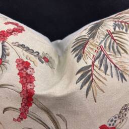 Vervain Pajaro Exotica Luxury Designer Fabric Vintage Bird Cushion Pillow Cover - thumbnail 4