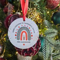 Personalised Teacher Christmas Bauble Thank You Gift - thumbnail 4