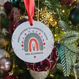 Personalised Teacher Christmas Bauble Thank You Gift - thumbnail 2