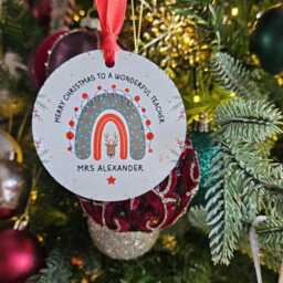 Personalised Teacher Christmas Bauble Thank You Gift - thumbnail 3