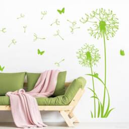 Wall Sticker Dandelion & Butterflies Wall Decal Tattoo Living Room Bedroom Children's Z306 - thumbnail 3