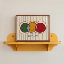 Friends Wall Art Print - Colorful Smiley Face Poster For Kids Room, Nursery Or Playroom Toddler Bedroom Unframed - thumbnail 2