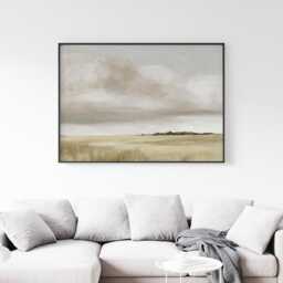 Prairie Cloud Poster, Neutral Grassland Print, Landscape Wall Art, Paper - thumbnail 3