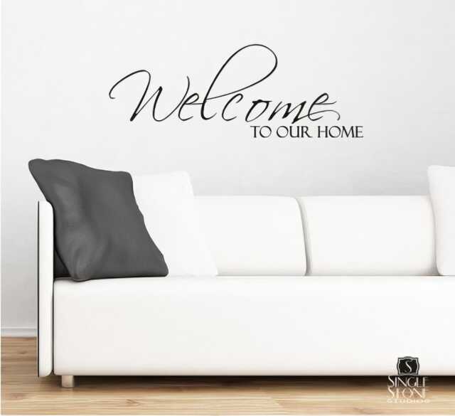 Welcome To Our Home Wall Decal Vinyl Lettering, Custom Decor - image 1
