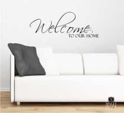 Welcome To Our Home Wall Decal Vinyl Lettering, Custom Decor - thumbnail 1