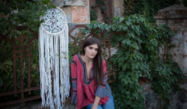 Crochet Dreamcatcher Wall Hanging, Boho Nursery Decor - image 1
