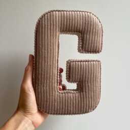 Corduroy Fabric Letter - Nursery Decor Inspo Baby Gift Wall Hanging Made By Anna - thumbnail 2