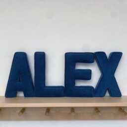 Corduroy Fabric Letter - Nursery Decor Inspo Baby Gift Wall Hanging Made By Anna - thumbnail 3