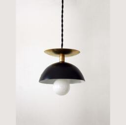 Black Brass Modern Pendant Lamp Entryway Mid Century Light Ceiling Lighting Kitchen Foyer Bedroom - thumbnail 1