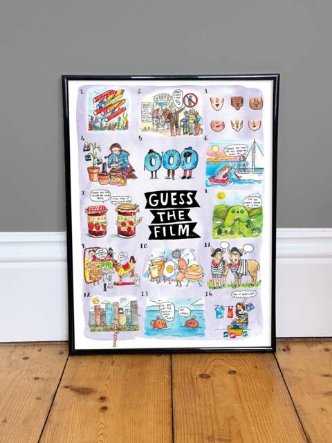 Guess The Film Art Print - Movie Quote Quiz, Trivia Gift - image 1