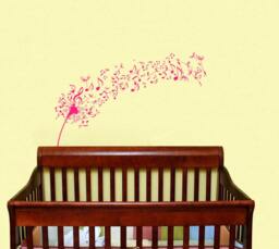 Wall Decals Dandelion Musical Notes Home Decor Vinyl Decal Sticker Kids Nursery Baby Room V230 - thumbnail 1