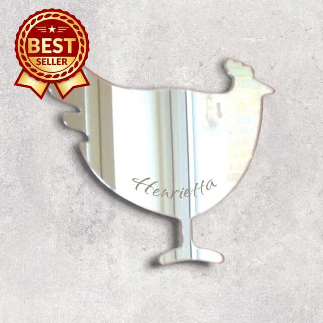 Chicken Acrylic Mirror Wall Art - Personalized Engraving - image 1