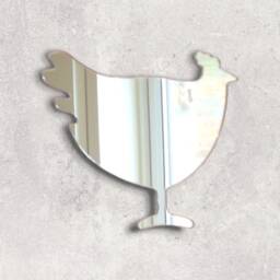 Chicken Acrylic Mirror Wall Art - Personalized Engraving - thumbnail 2