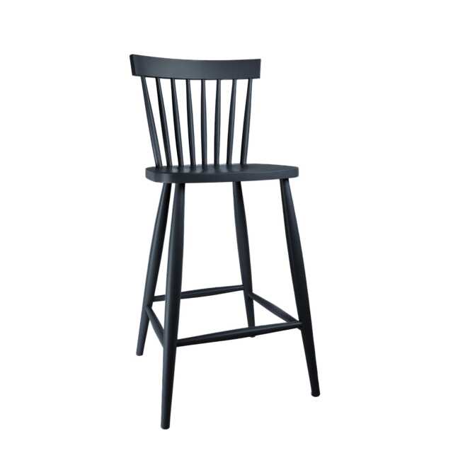 Painted Nordic Kitchen Bar Stool Solid Beech Modern Scandinavian Dining/Chair in F&b Railings
