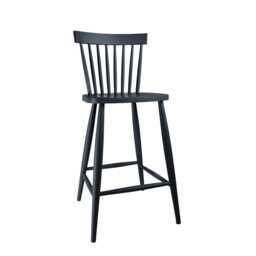 Painted Nordic Kitchen Bar Stool Solid Beech Modern Scandinavian Dining/Chair in F&b Railings - thumbnail 1