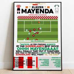 Eliezer Mayenda V Sheffield United Print, Sunderland Poster, Football Wall Art, Posters, Art Print - thumbnail 2