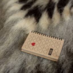 Hand Woven Wool Blanket King Size Gray Bedspread - thumbnail 4