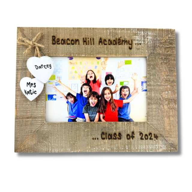 Primary/Secondary School Leavers - Personalised Driftwood Photo Frame 6x4 - image 1