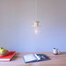 Yellow, Pink & Green Suspension Lamp - Frutti Small Colorful Pendant Light - thumbnail 3