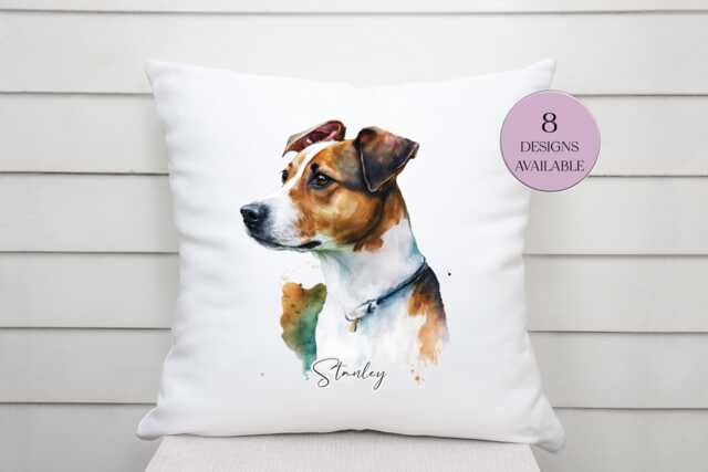 Watercolour Jack Russell Cushion - The Ultimate Gift For Dog Lovers & A Tribute To The Beloved Breed - image 1