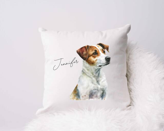 Watercolour Jack Russell Cushion - The Ultimate Gift For Dog Lovers & A Tribute To The Beloved Breed - image 1