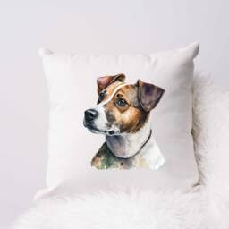 Watercolour Jack Russell Cushion - The Ultimate Gift For Dog Lovers & A Tribute To The Beloved Breed - thumbnail 2