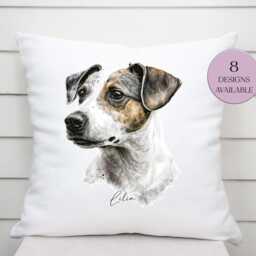 Watercolour Jack Russell Cushion - The Ultimate Gift For Dog Lovers & A Tribute To The Beloved Breed - thumbnail 2