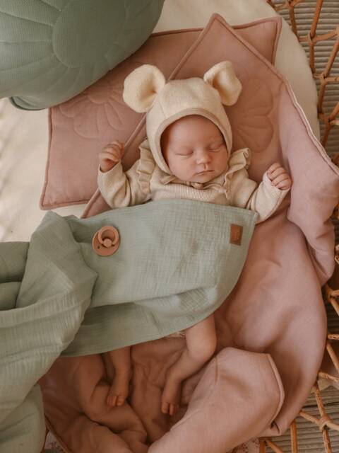 "Muslin Baby Swaddle Blanket ""Mint" - image 1
