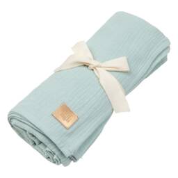 "Muslin Baby Swaddle Blanket ""Mint" - thumbnail 3
