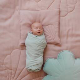 "Muslin Baby Swaddle Blanket ""Mint" - thumbnail 2