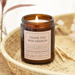 Personalised Soy Wax Candle Thank You Teaching Assistant Gift