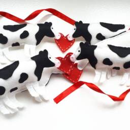 Cow Garland Bunting Lover Gift Farm Animal Decor Dairy Cattle Kids Bedroom Farmhouse Nursery Art - thumbnail 2