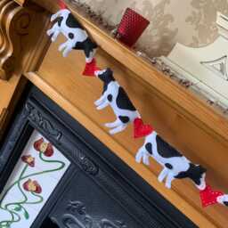 Cow Garland Bunting Lover Gift Farm Animal Decor Dairy Cattle Kids Bedroom Farmhouse Nursery Art - thumbnail 3