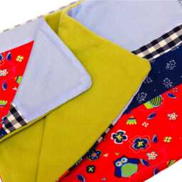 Baby Blanket, Cuddly Patchwork Children's Blanket With Pillow, Also Available As A Set Sleeping Bag Owl Pattern, Handmade By Bab-Berlin - thumbnail 2