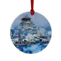 Osaka Castle in Winter - Christmas Tree Ornament - thumbnail 1