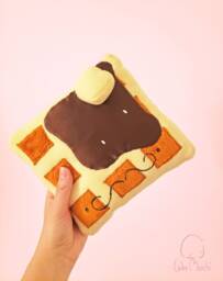 Novelty Waffle Plushie, Breakfast, Pillow, Decor, Gift, Food, Foodie, Waffle, Kawaii Waffle Pillow, Christmas - thumbnail 1