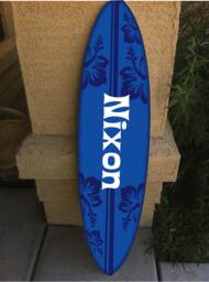 "Custom Surfboard Wall Hanging Hawaiian Beach Decor - 48"" X 12" - thumbnail 1