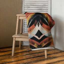 Abstract Pattern Beach Towel - Soft Cotton-Polyester Blend - 30x60 - thumbnail 2