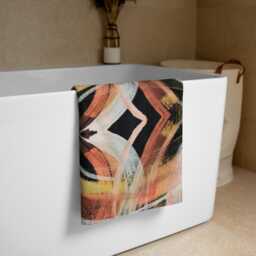 Abstract Pattern Beach Towel - Soft Cotton-Polyester Blend - 30x60