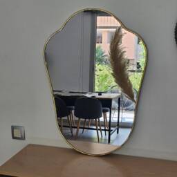 Moroccan Handmade Brass Wall Mirror - thumbnail 4
