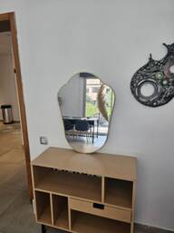 Moroccan Handmade Brass Wall Mirror - thumbnail 1