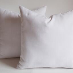 Set Of 2 White Cotton Canvas Pillow Covers All Sizes - thumbnail 3