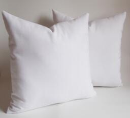 Set Of 2 White Cotton Canvas Pillow Covers All Sizes