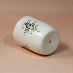 Handmade Floral Ceramic Toothbrush Holder Retro Blue Bathroom Decor - thumbnail 2