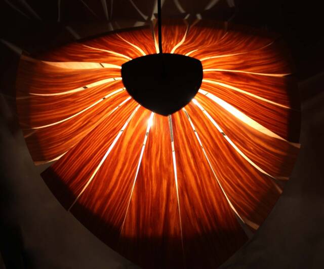 Triangle Wooden Paper Pendant Light - Modern Home Lighting - image 1
