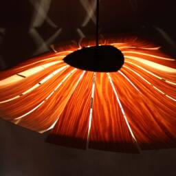 Triangle Wooden Paper Pendant Light - Modern Home Lighting - thumbnail 2