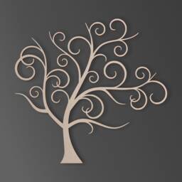 Wooden Tree Flourish Unfinished Mdf Cutout, Wedding Decor - thumbnail 2